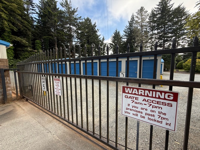 Gated, camera-monitored entrance